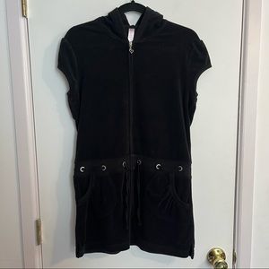 Justice | Girls' Swim! Black Terrycloth Coverup Size 18